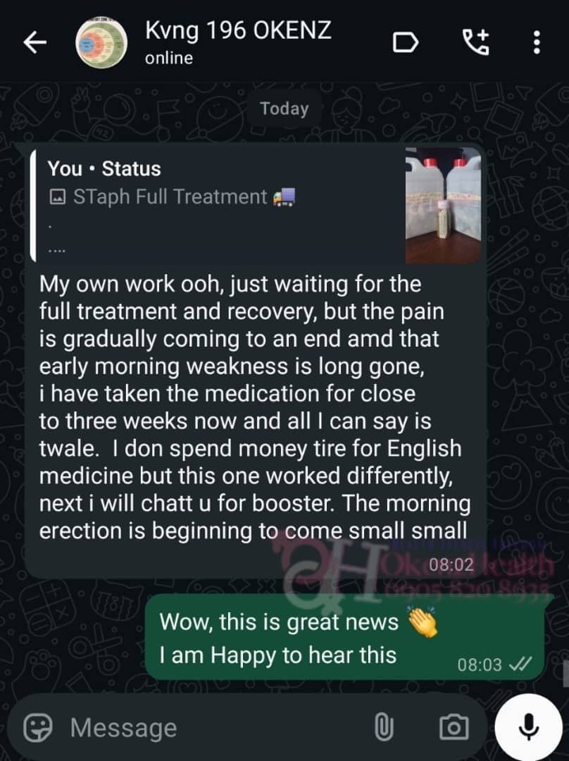 Staph Cleared After Herbal Treatment